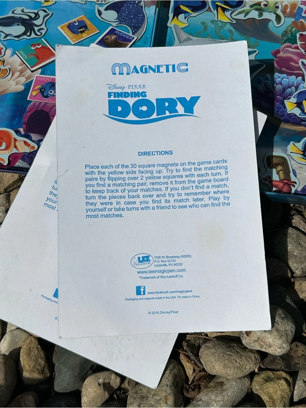 🩶5/$30 Disney Finding Dory Travel Activity Magnetic Tin & Game Card Travel Set